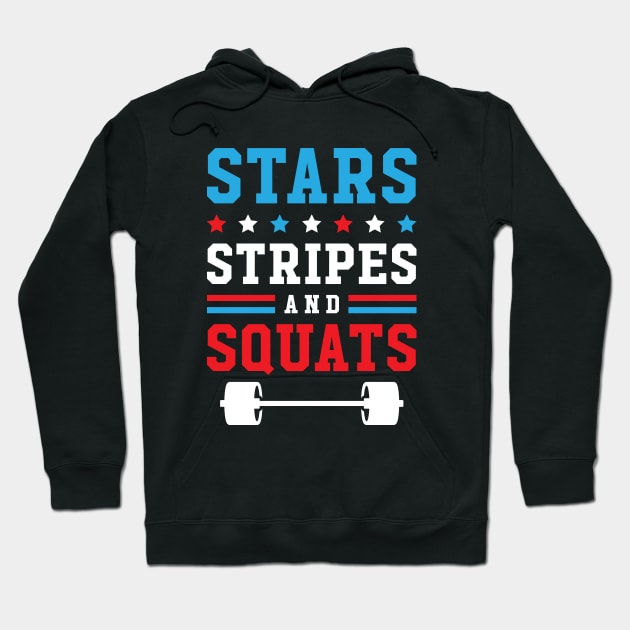 Stars, Stripes And Squats v2 Hoodie by brogressproject